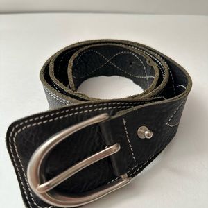 Johnny Farah Black Leather Belt Women’s Medium